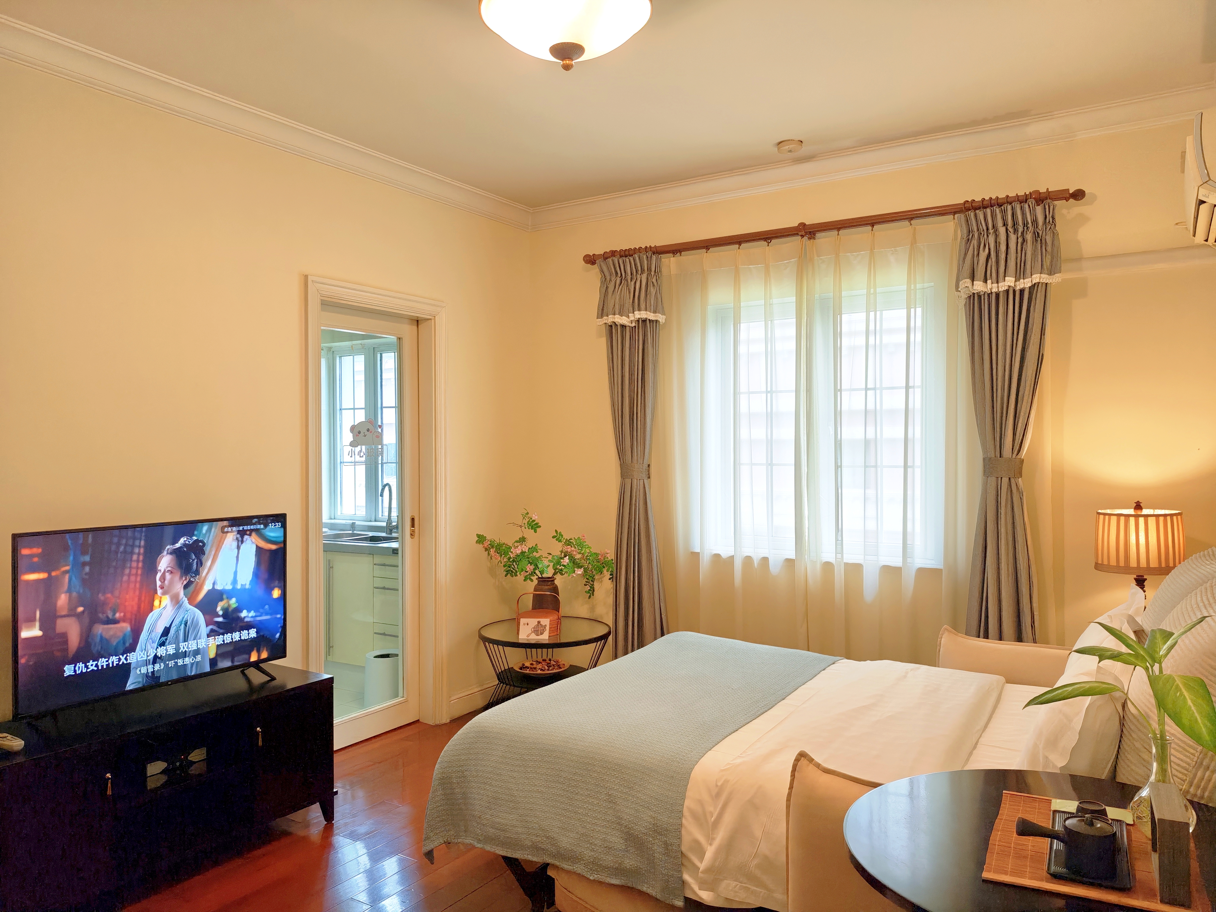 和睦家庭双床套房 |投屏电视 | 燃气灶厨房|滚筒洗衣机