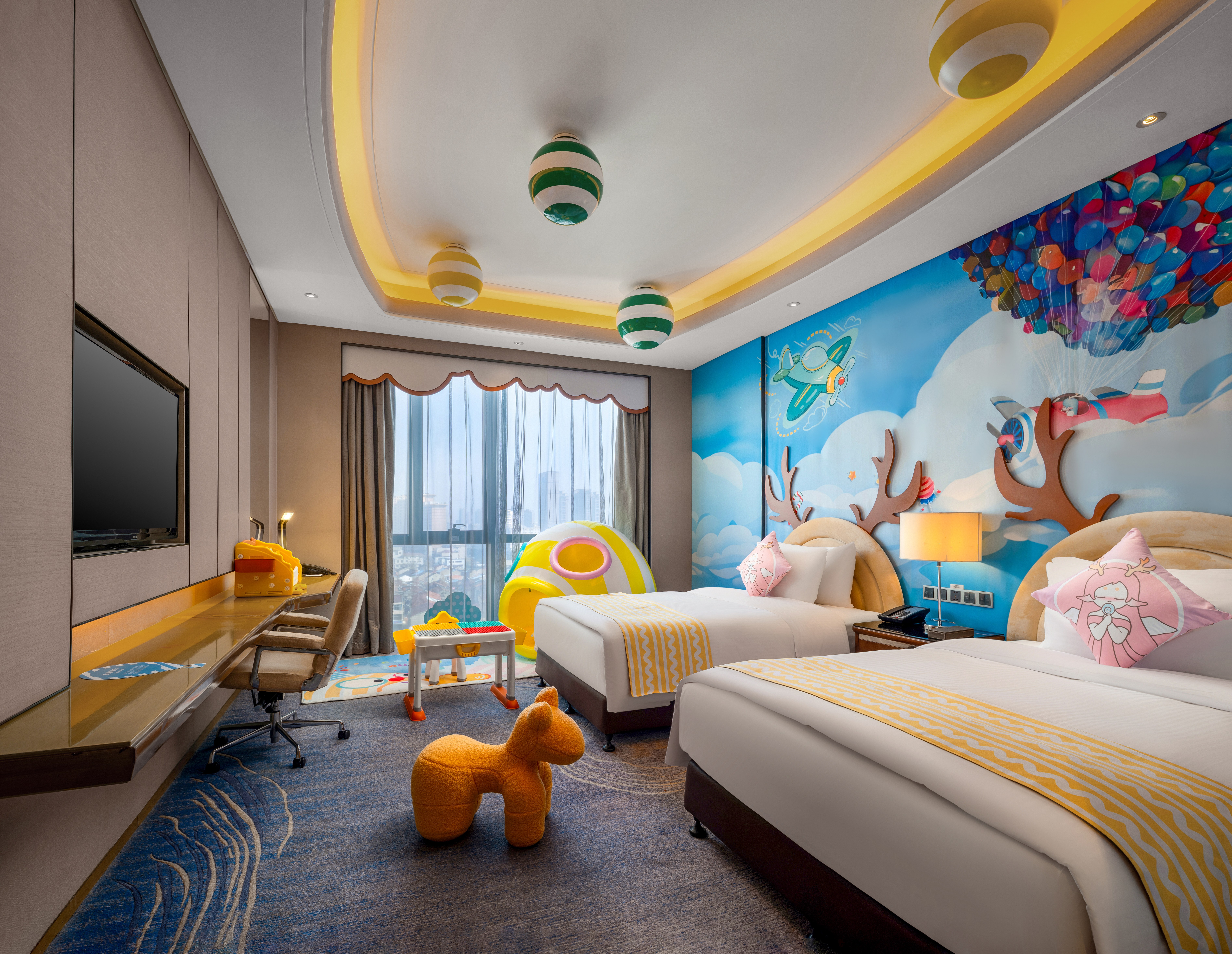 糖果飞屋主题双床房（俏皮鱼嘴）