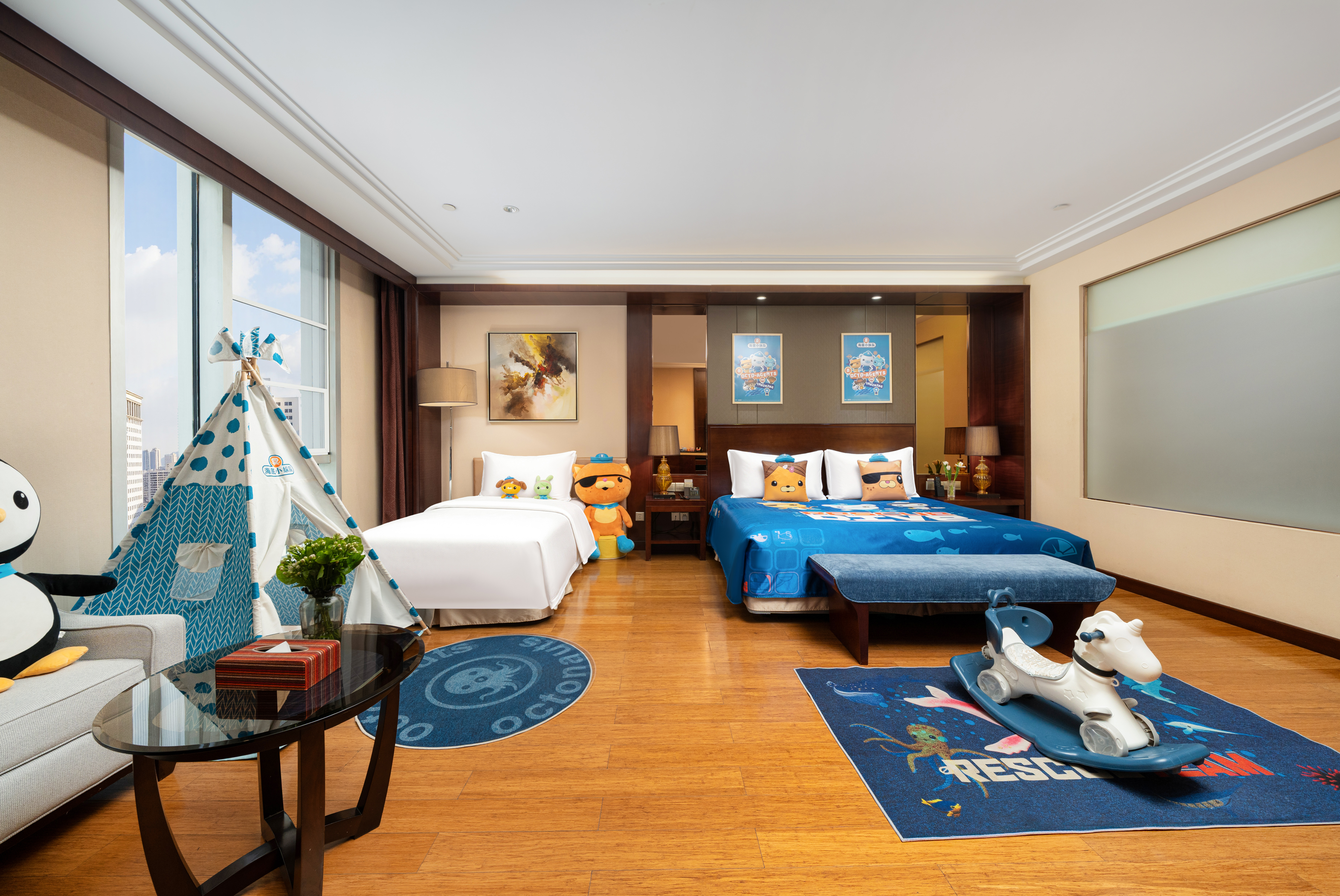 Golden Eagle Summit Hotel KunmingOctonauts Themed Room (Mixed Twin + Children's Toiletries + Themed Decor)