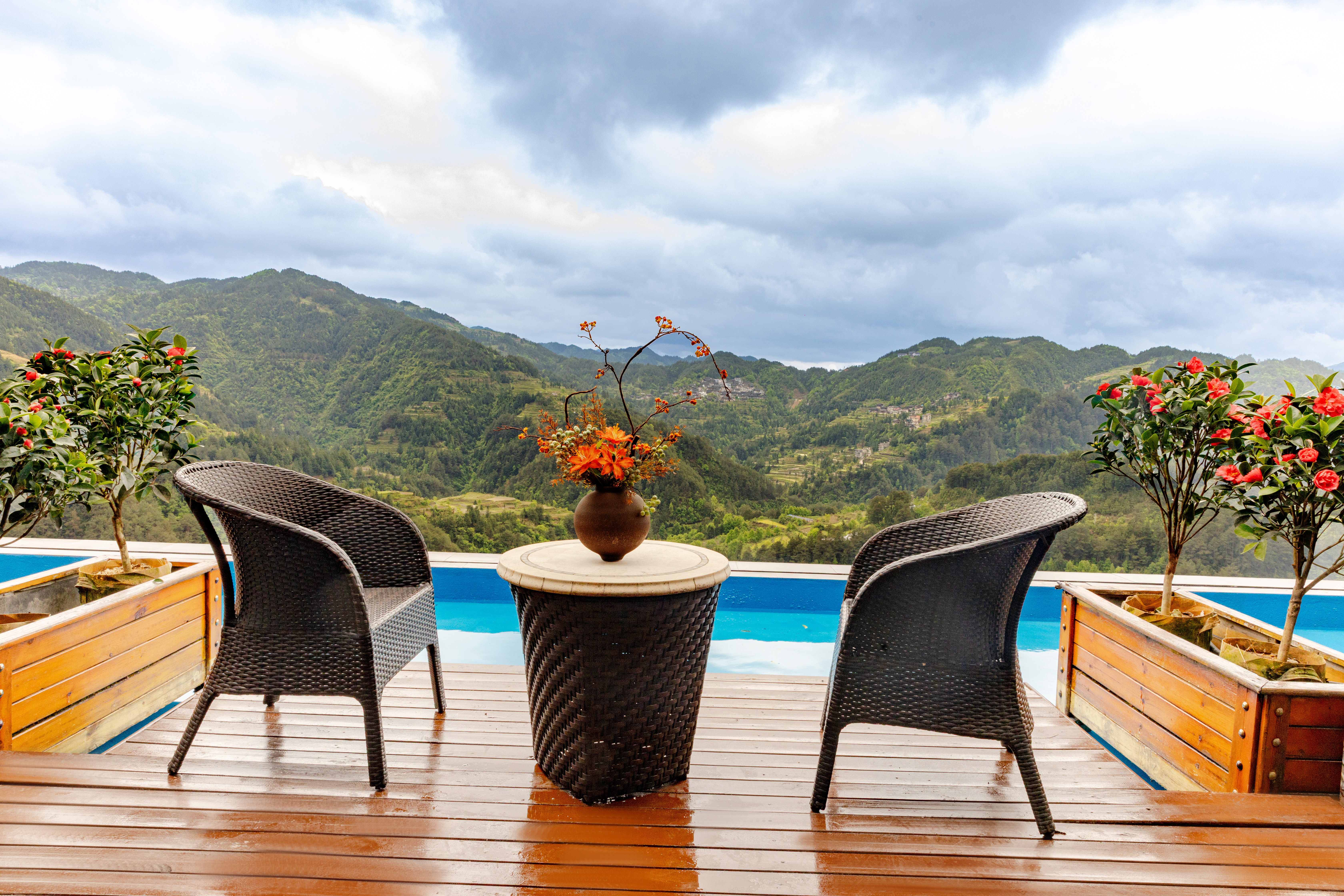 雨露私房双床房【观景小花园+乾湿分离】