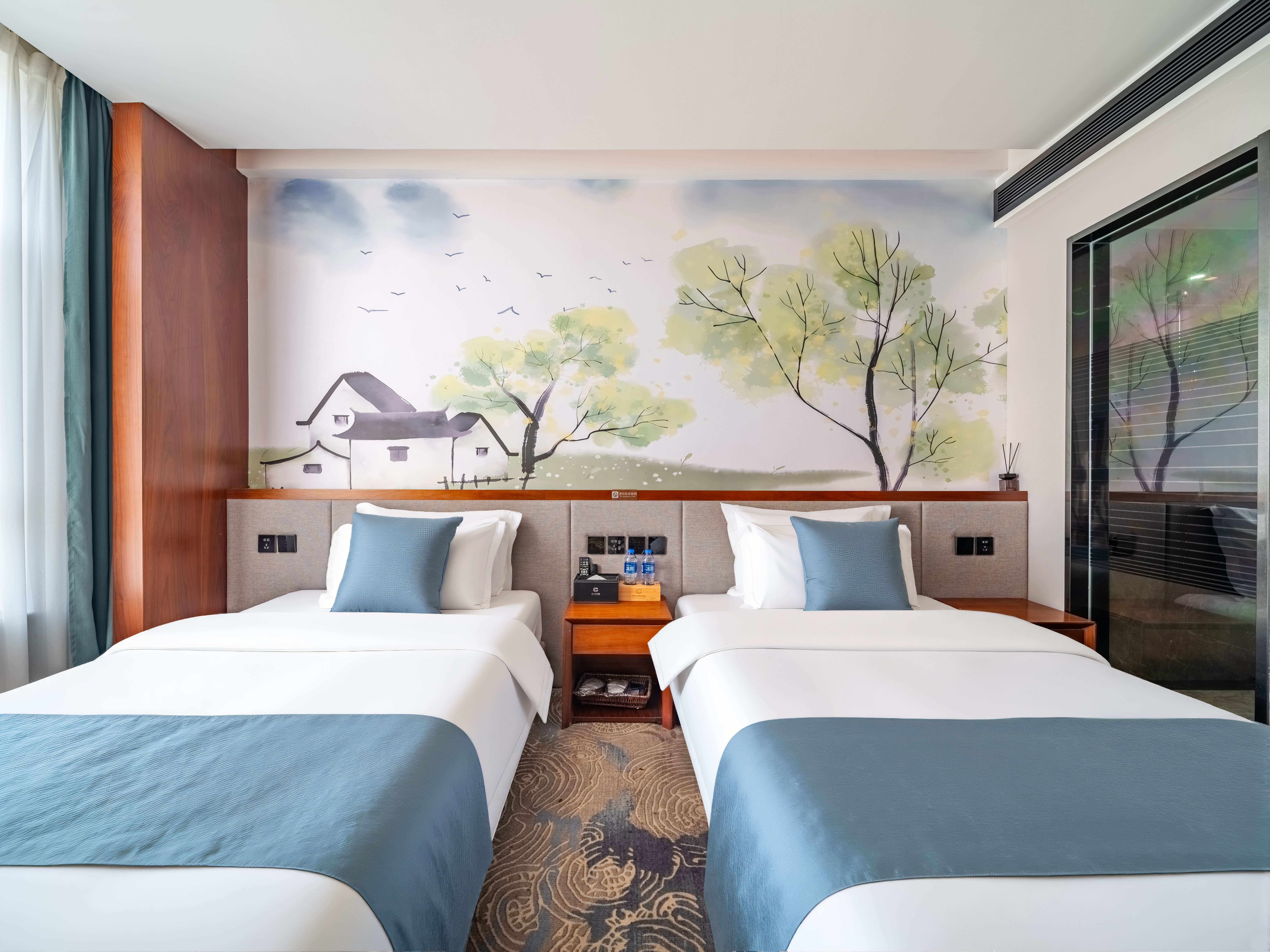 精品双床房【全屋地热+星级床品+安静】