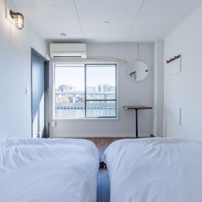 Twin Private Room with Shared Bathroom Hostel Chapter Two Tokyo Promo Code