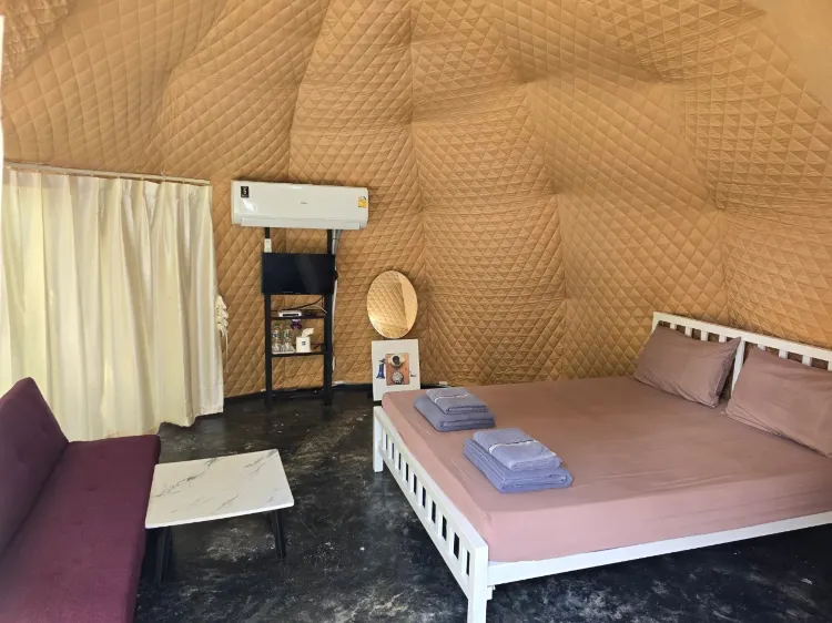 Double Room With Garden View (camping Tent With Separate Bathroom Outside The Room)