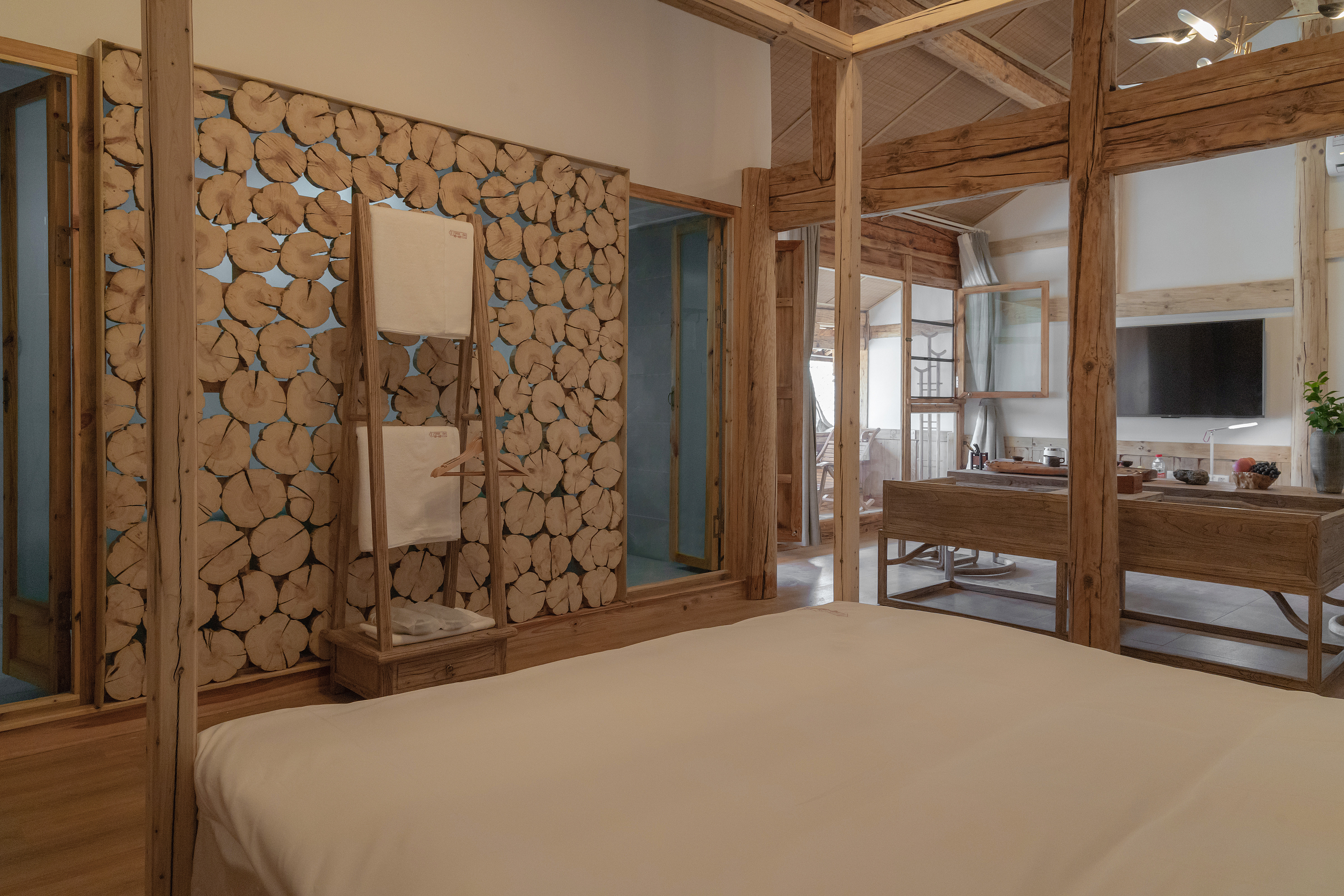 白露·豪华阳台套房+180°观景阳台+中式茶具