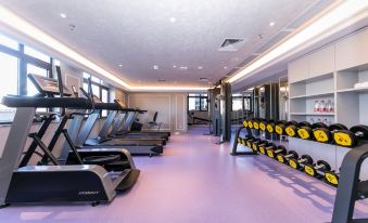 a well - equipped gym with various exercise equipment , such as treadmills , weight machines , and free weights at Hengxing Mercure Hotel
