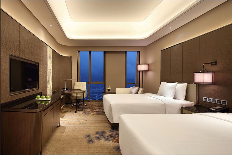 Wanda Realm Tai'an豪华行政双床房（欢乐时光+俯瞰城市美景+独立浴缸）