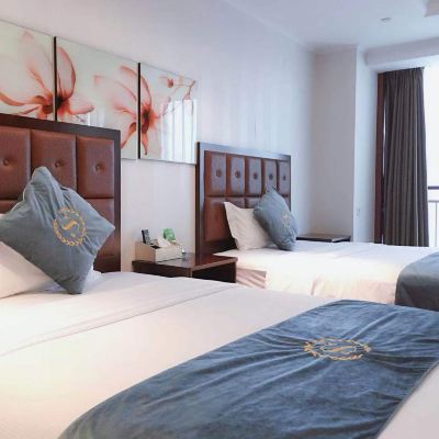 市景豪華雙床房（冰箱+洗衣機） 汐悅飯店公寓（青島五四廣場店）優惠