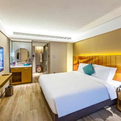 心怡大床房[小冰箱+55寸投屏電視] 蘇州觀前街漫心飯店優惠