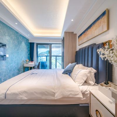 錦綉山色大床房（景觀陽台＋洗衣機） 鉑斯登行政公寓（深圳大學城塘朗地鐵站店）優惠