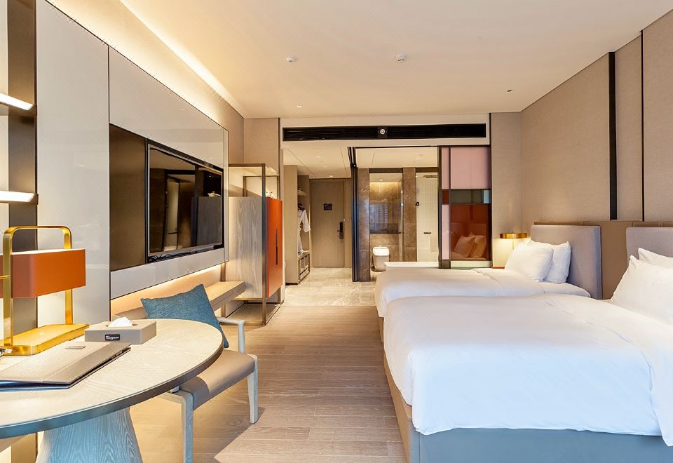 商务海景双床房（180度全落地窗看海景日出）