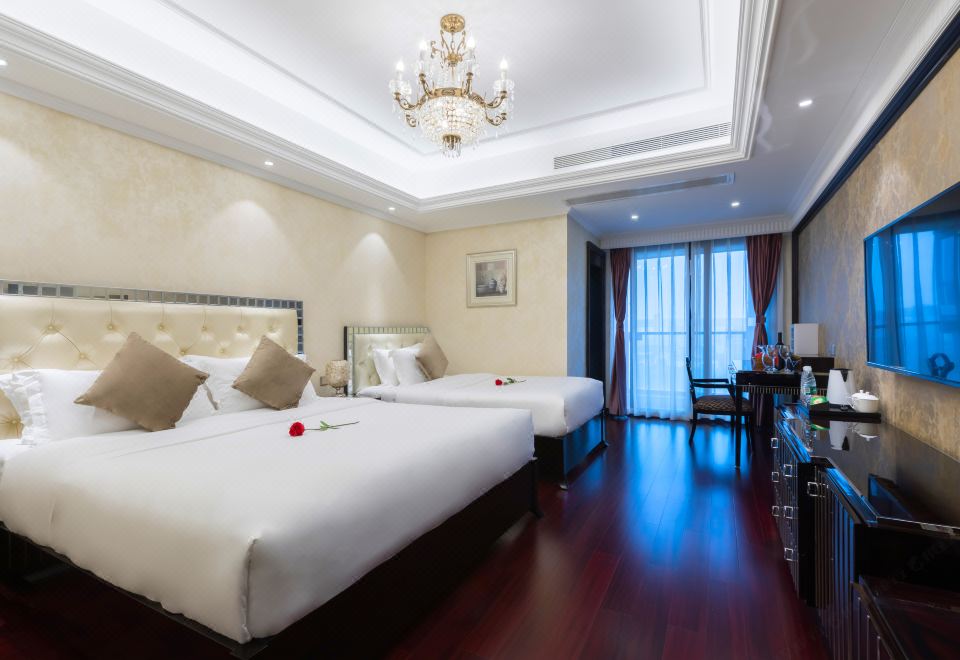 行政双床三人房（乳胶床垫+阳台+晾衣杆+小冰箱）