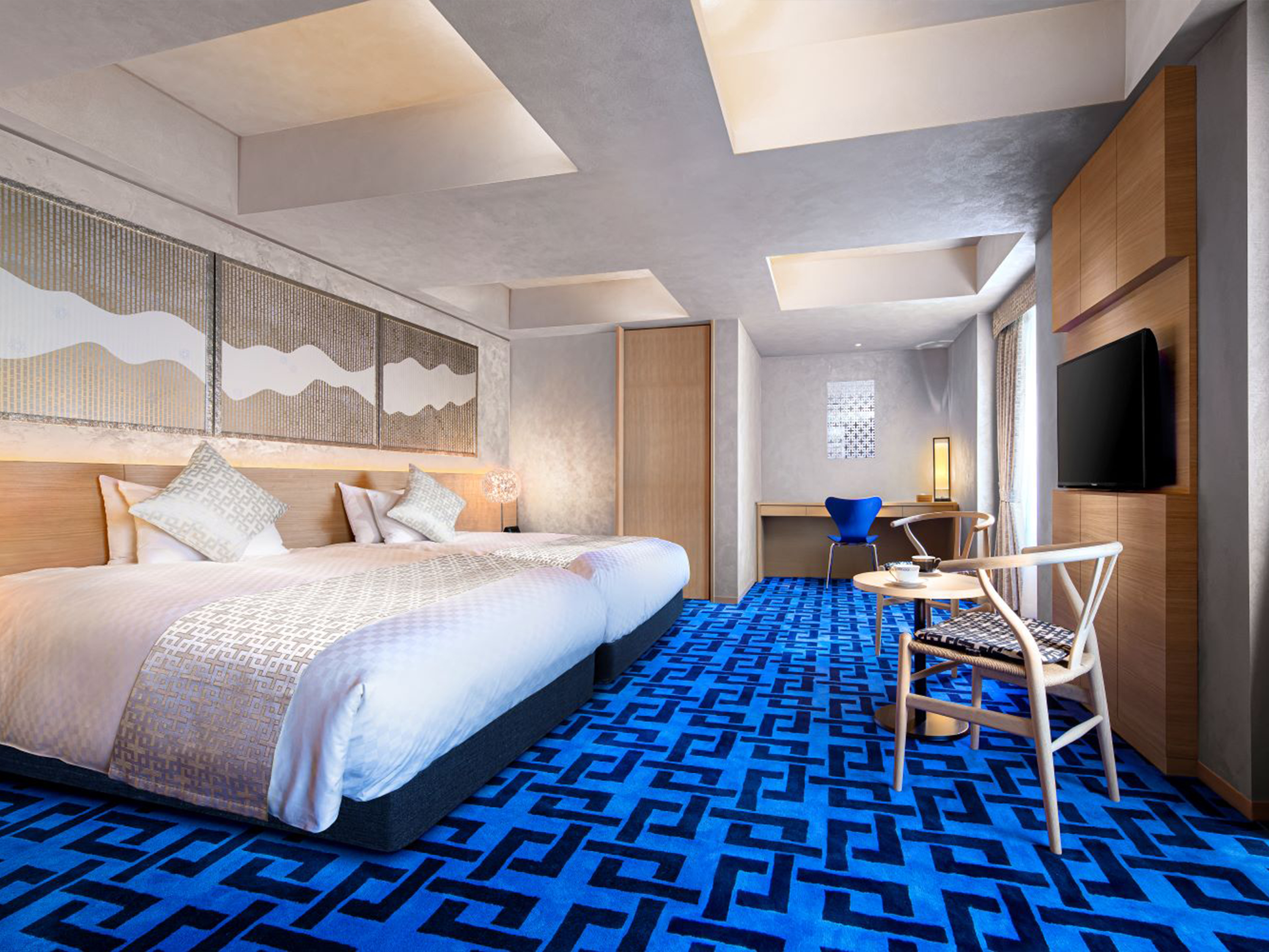 云母唐长银月主题双床房