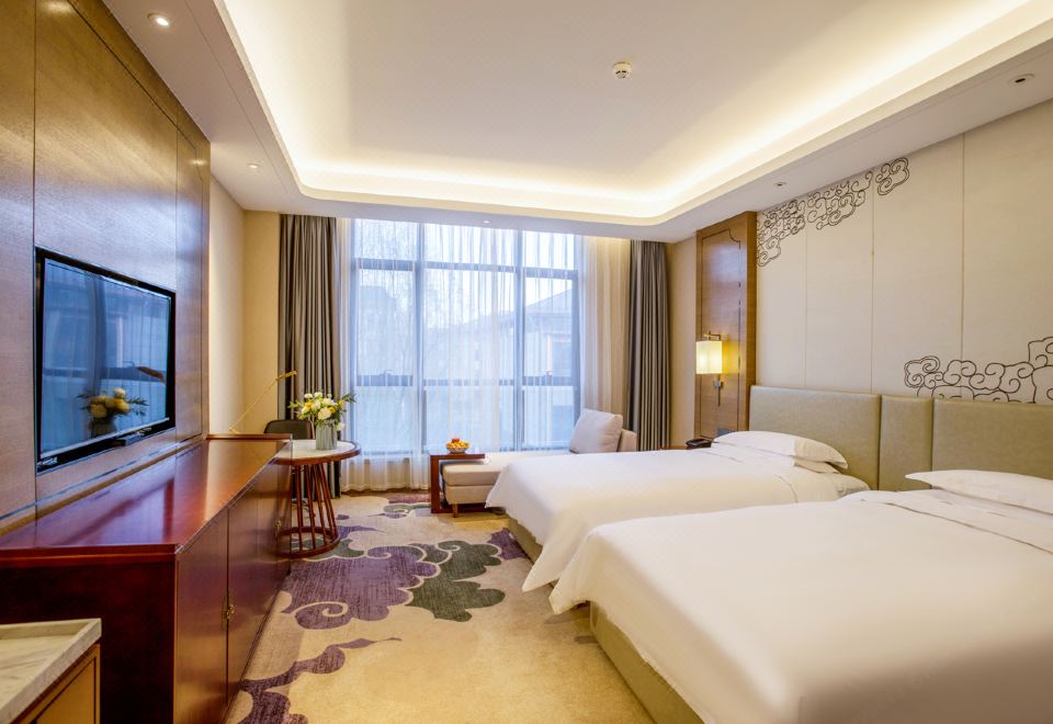 豪華雙床房（全景落地窗盡觀庭院景色+智能客控）