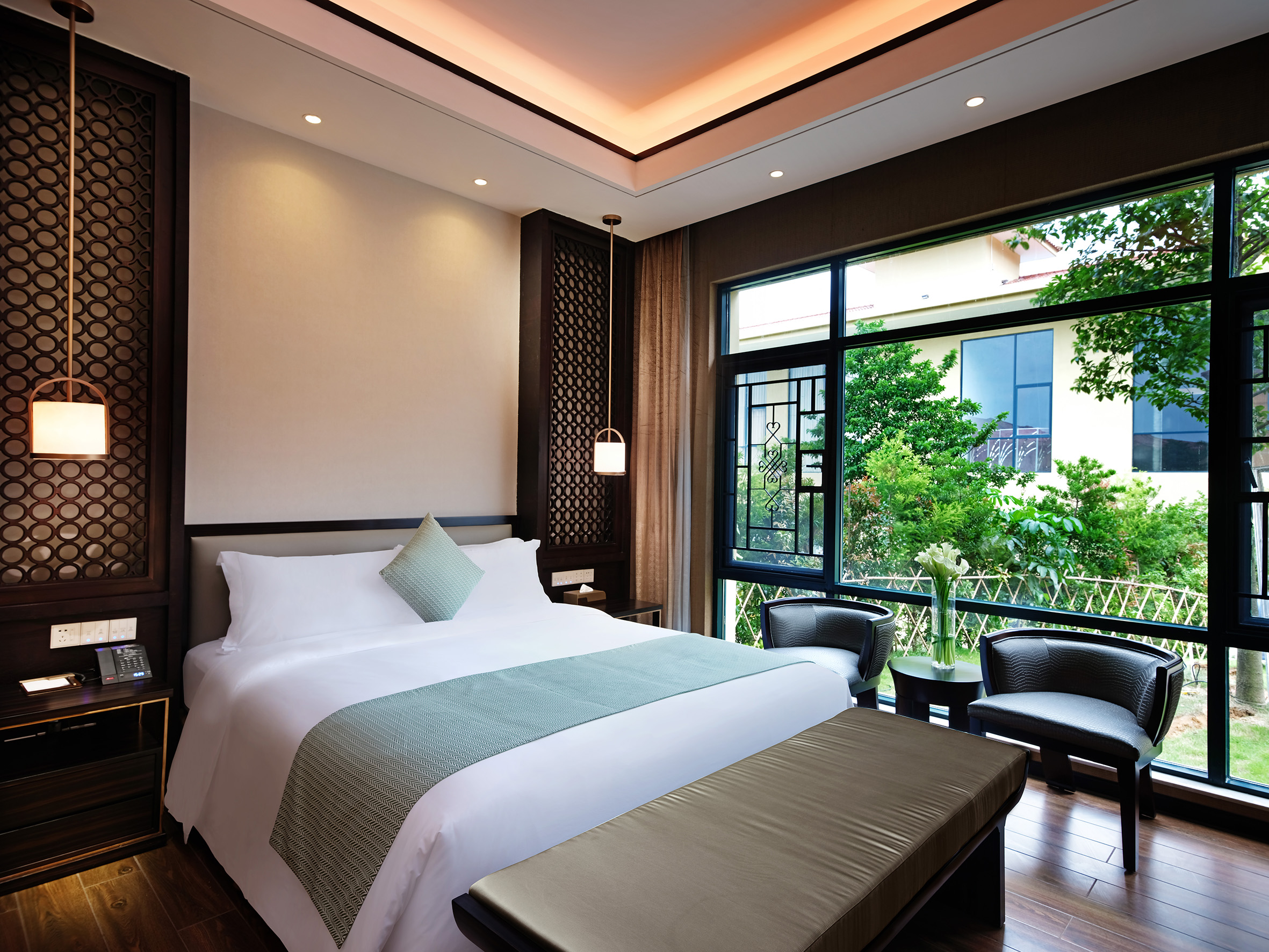 Regal Palace Hot Spring Hotel Guangzhou伴山别墅三房V1-独立泳池-私家泡池-麻将房-私家花园