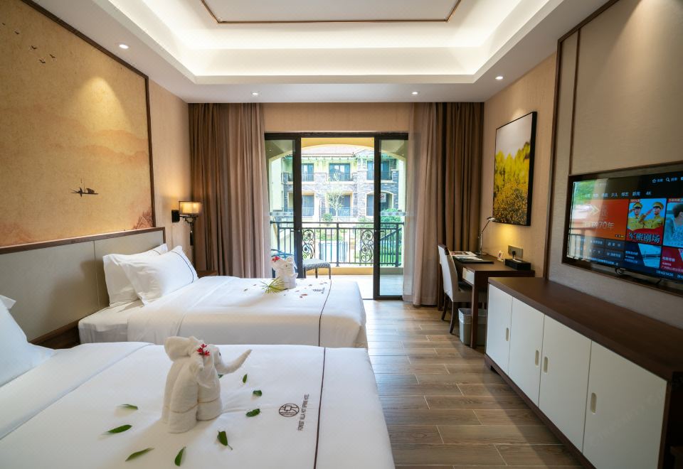 Yuetianxia Hot Spring HotelB-zone Hydrophilic Hot Spring Three Bedroom Villa