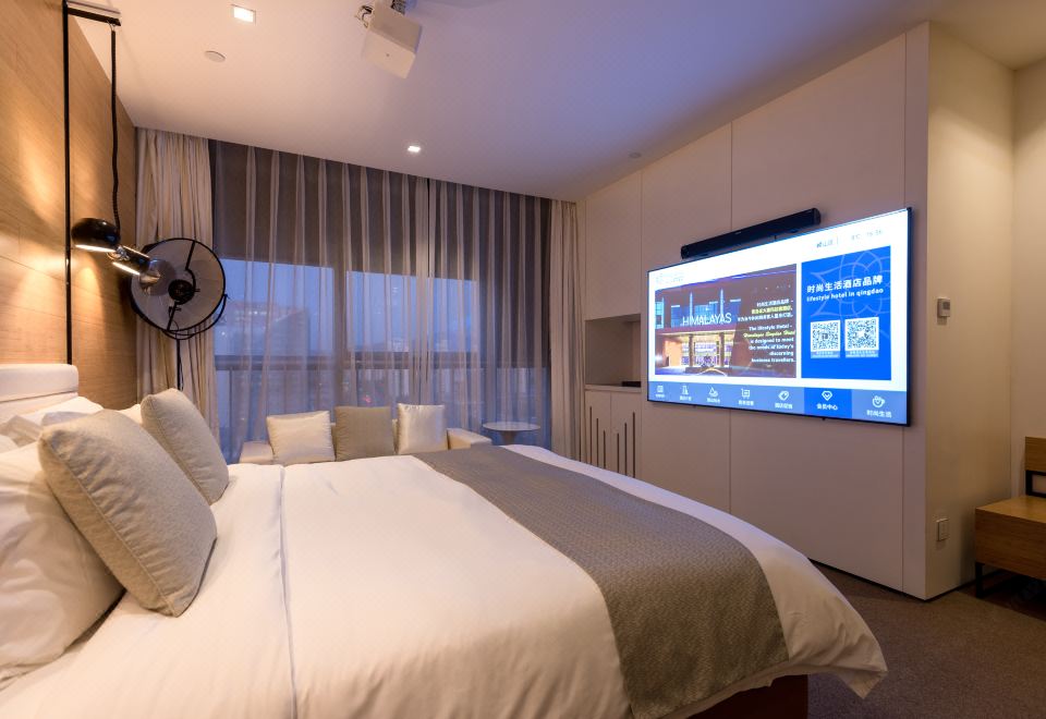 影音大床房『超大投屏沉浸观影+深泡浴缸』