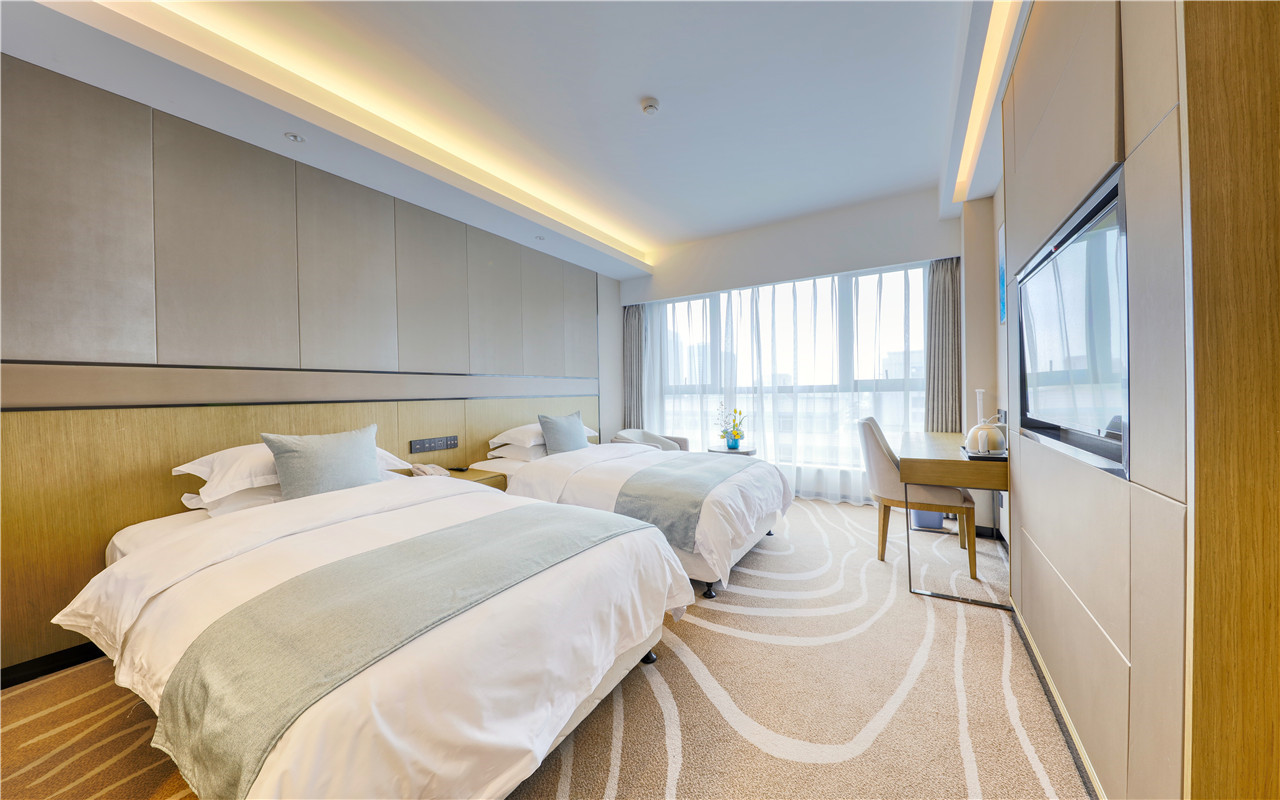 商务双床房「全明通透采光+一键雾化私密玻璃」