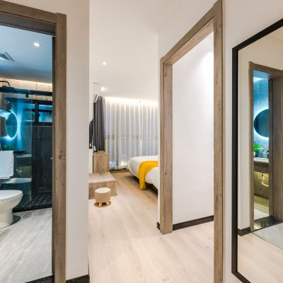 兩張大床設計師輕奢雙床套房（床很大+房間很大） 廈門慢生活·雅厝別院（環島路音樂廣場店）優惠