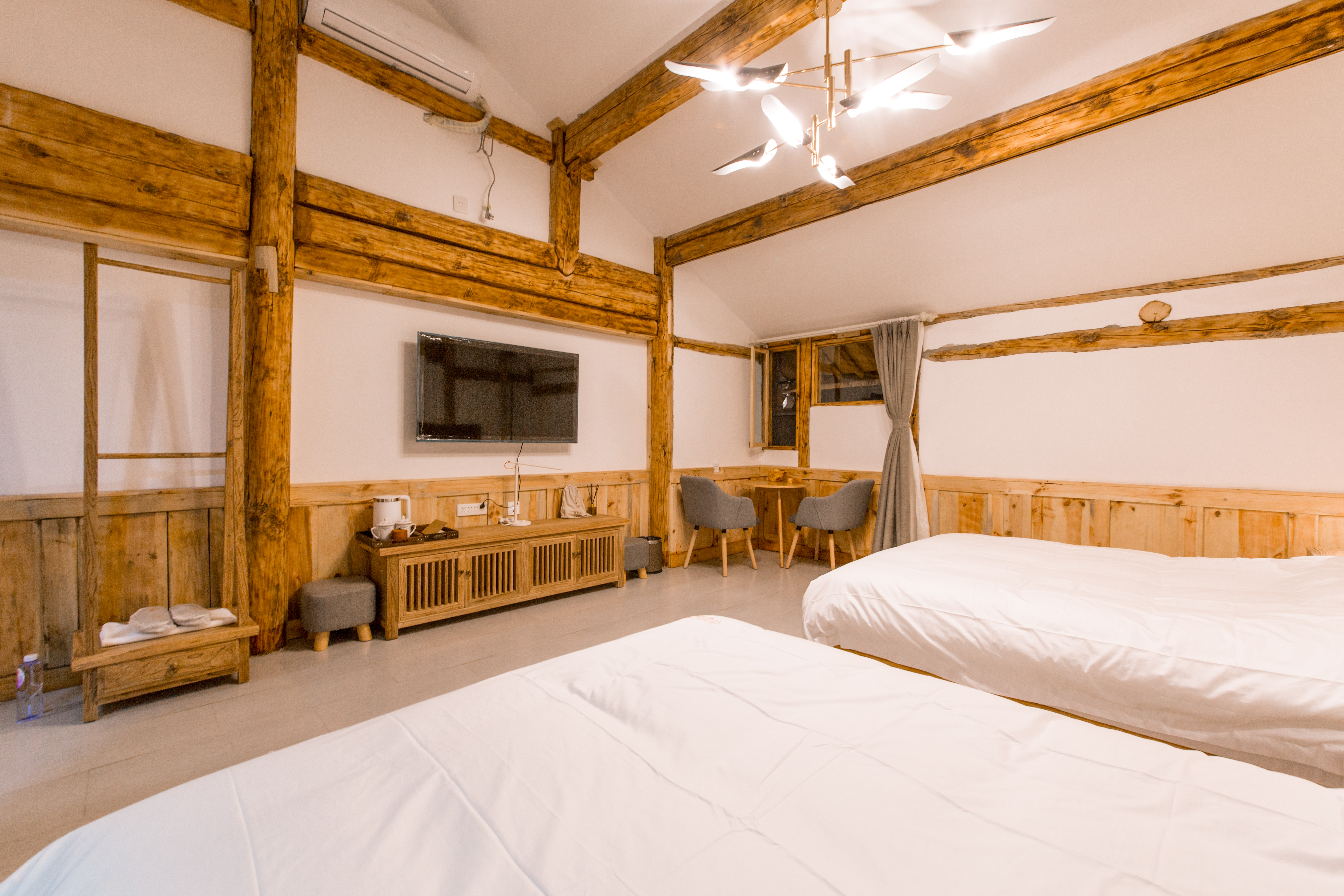 秋分·舒适观景双床房+180°观景+中式茶具