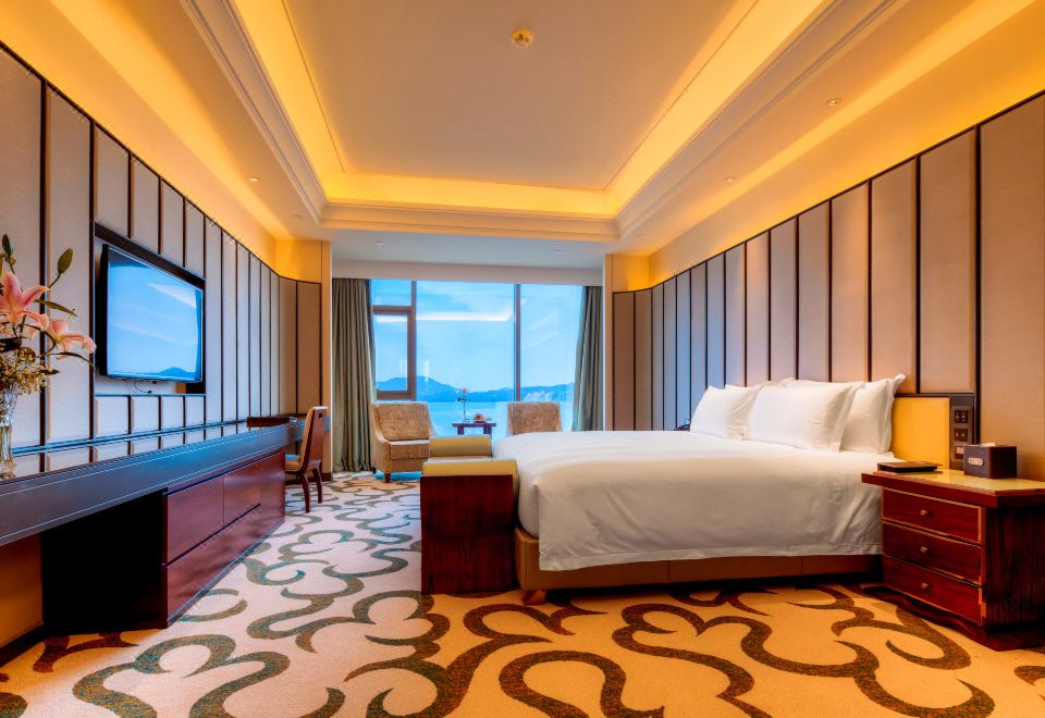 至尊豪華海景大床房【溫泉+零壓床墊+浴缸】