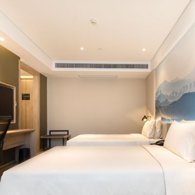 高級雙床房 廣州花都廣場地鐵站亞朵飯店優惠