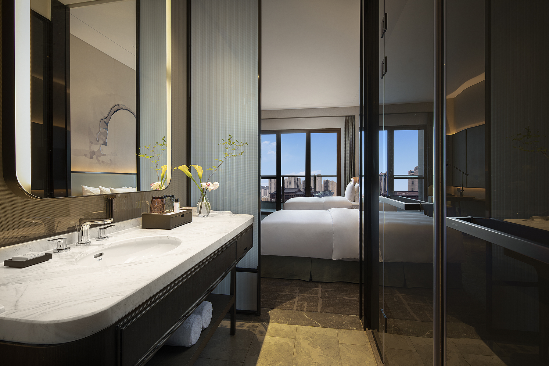 Blossom House Huadu Guangzhou雪凌豪華城景雙床房