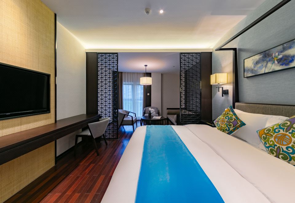 Junting Business Double Bed Room (Chinese Zen Style + Peaceful Night's Sleep)