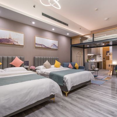 Loft現代榻榻米三床房 米途精選公寓（珠海拱北中安廣場店）優惠