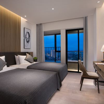 行政單房公寓雙床房｜Sealy品牌床墊+冰箱+廚電 東莞馨樂庭松山湖公寓飯店優惠