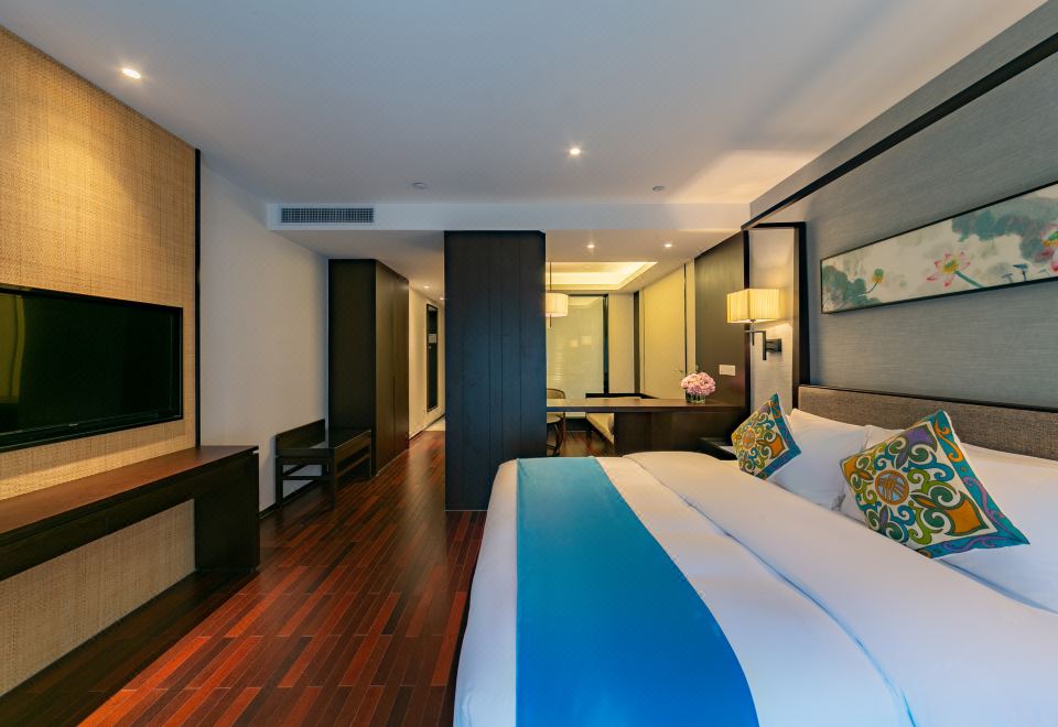 Junting Business Double Bed Room (Chinese Zen Style + Peaceful Night's Sleep)