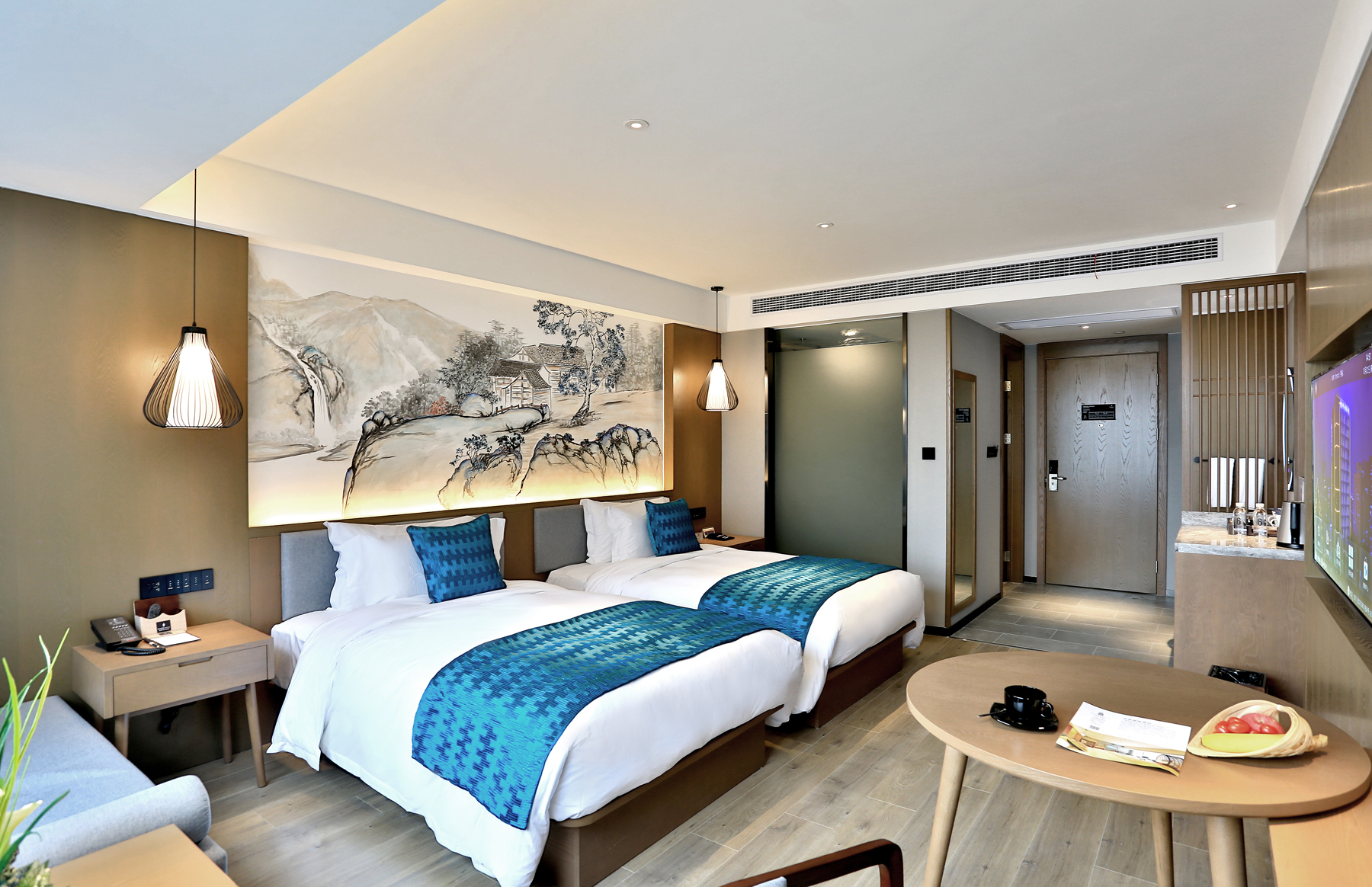 MEHOOD LESTIE Hotel (Hangzhou Xixi Wetland Science and Technology City)丽致双床房