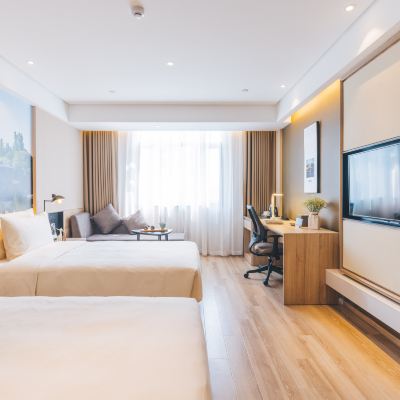 幾木雙床房（慢回彈護頸記憶枕+迷你冰箱） 杭州西湖文化廣場亞朵飯店優惠