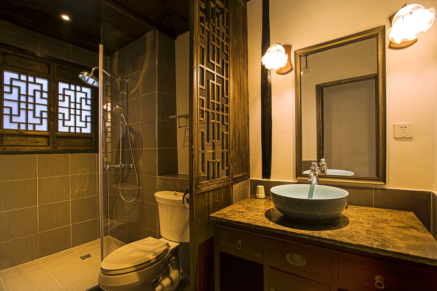 独栋·两卧一厅江南庭院-3（绝美雕花床+园林小院+民国会客厅）