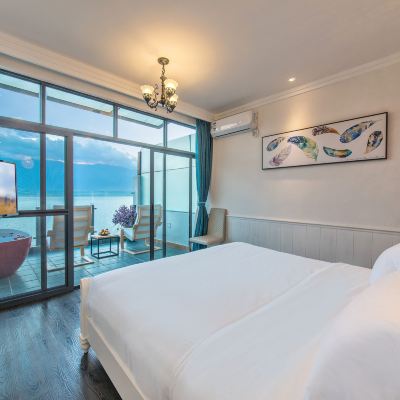 正面全海景大床房 真美度假客棧（大理洱海懸崖海景店）優惠