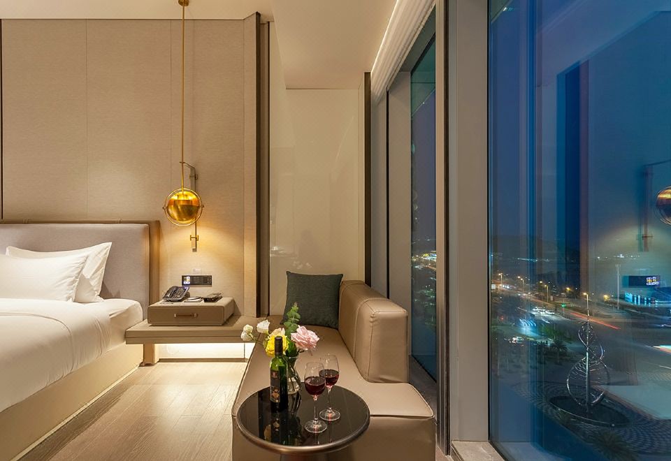 商務海景雙床房（180度全落地窗看海景日出）