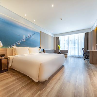 幾木城景大床房（裸棉床品+膠囊coffee機+深睡記憶枕） 珠海香洲奧園廣場亞朵酒店優惠