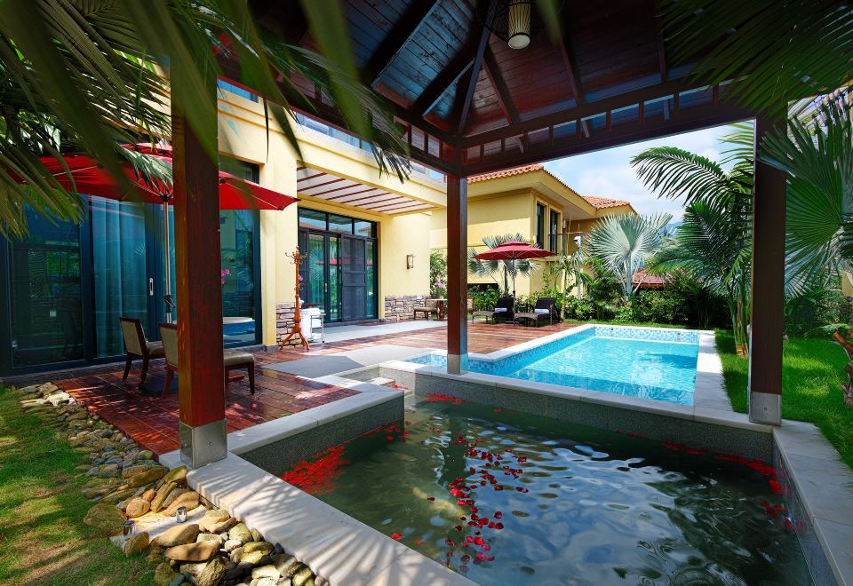 伴山别墅三房V1-独立泳池-私家泡池-麻将房-私家花园