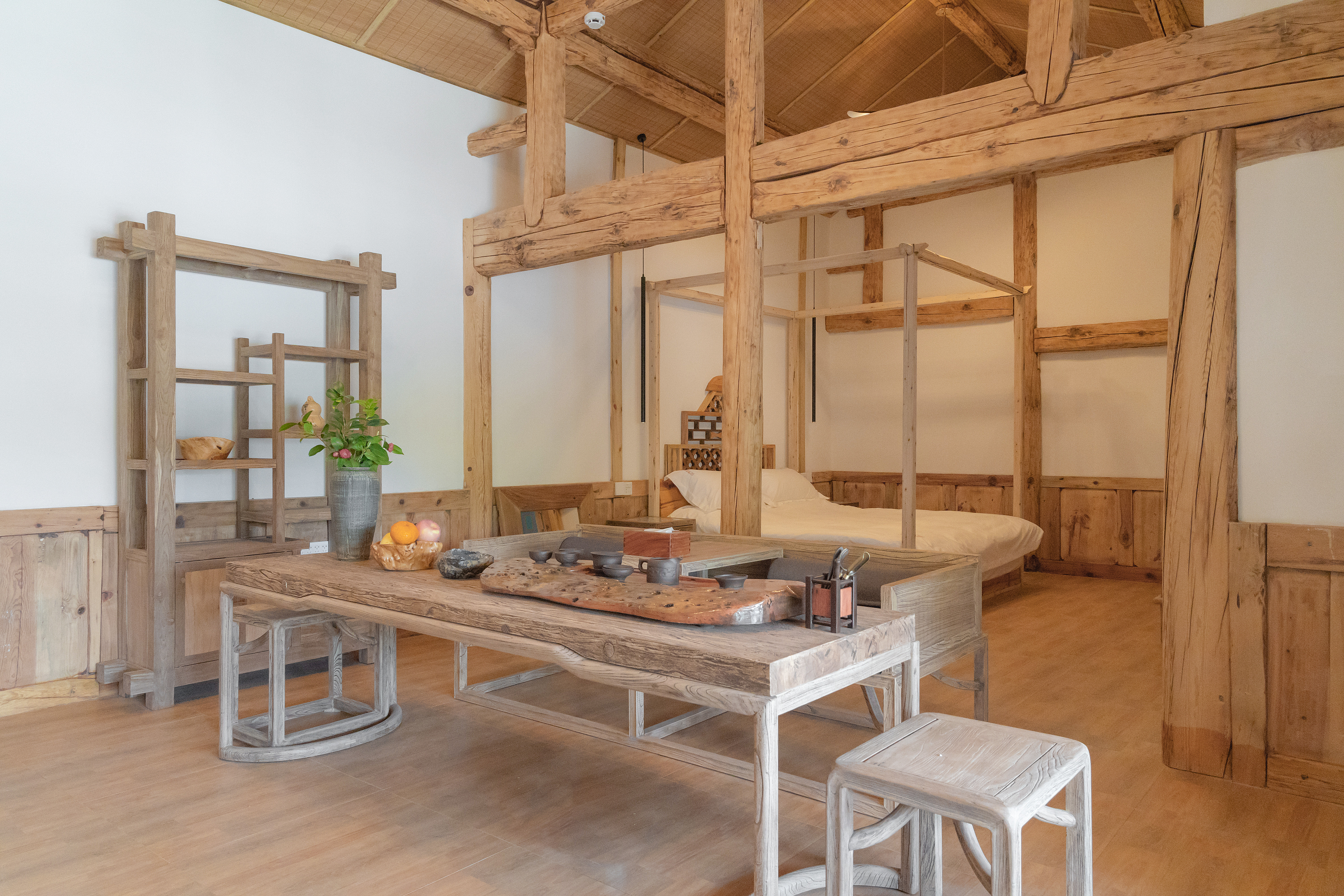 白露·豪华阳台套房+180°观景阳台+中式茶具