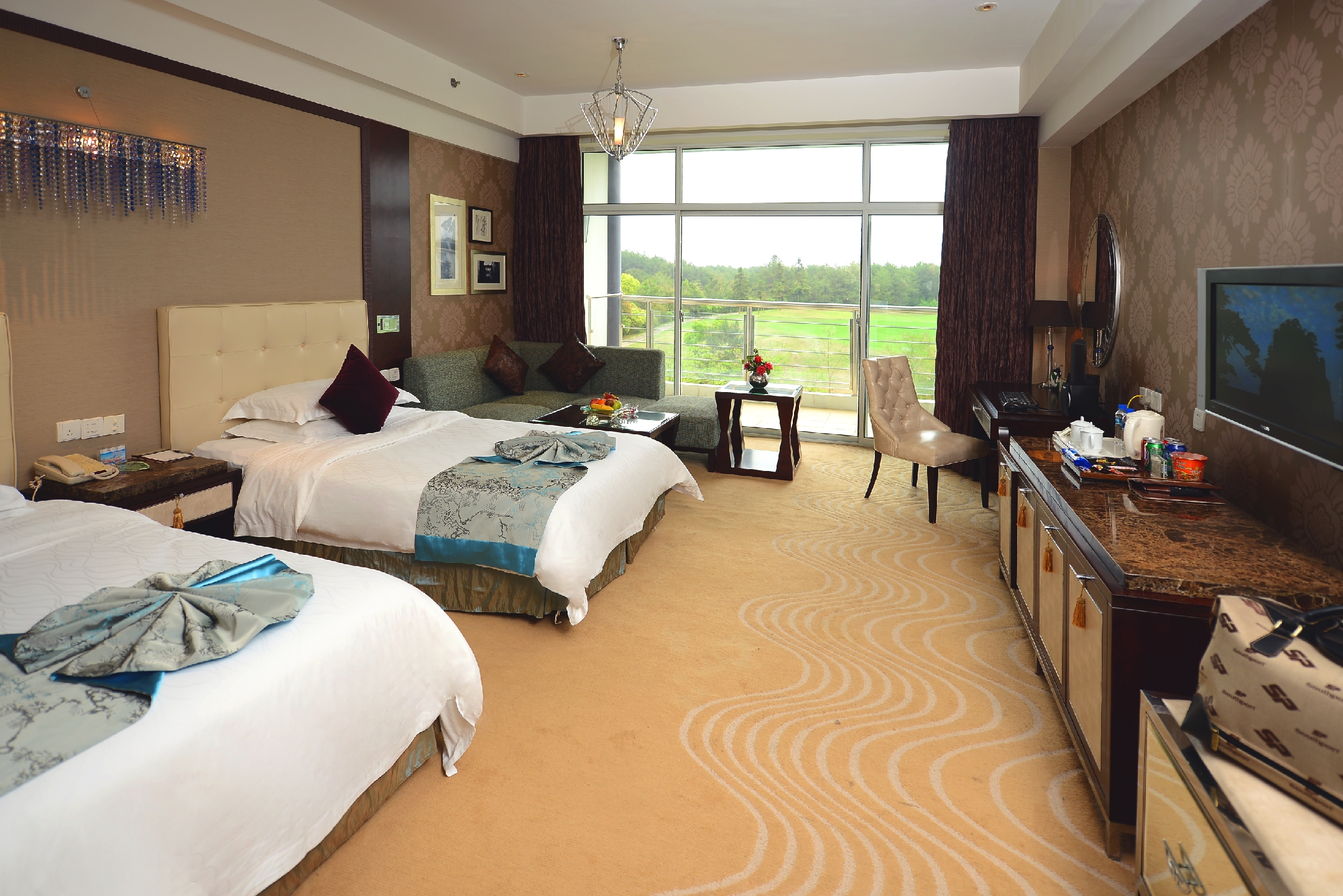 3号楼?果岭双床房【坐卧沙发+舒适睡眠+负氧离子】