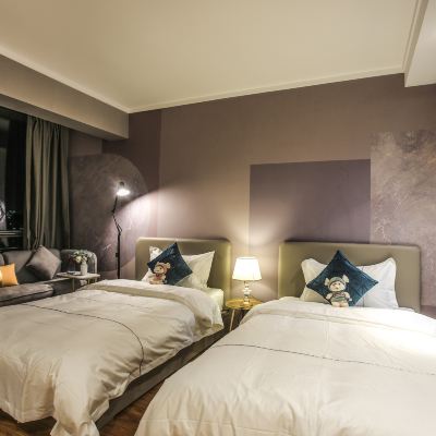 精緻商務雙床房（冰箱+洗衣機） 港灣國際公寓（北京東直門三里屯店）優惠