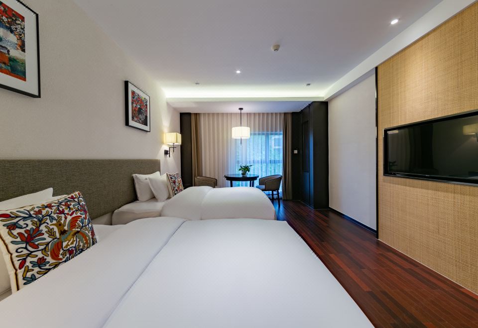 Junting Business Twin Room (Chinese Zen Style + Peaceful Night's Sleep)