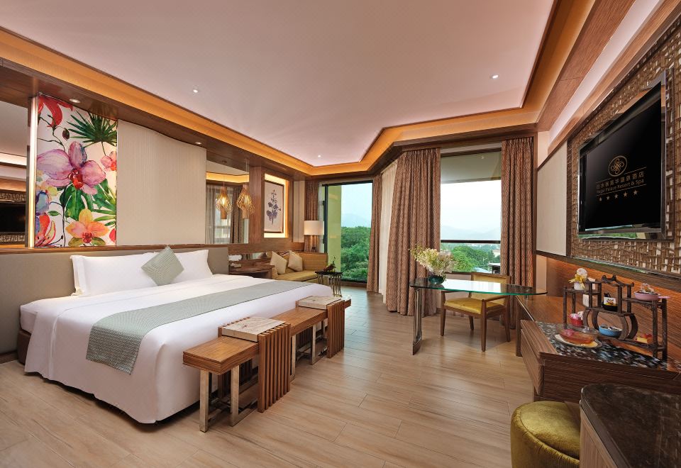 Regal Palace Hot Spring Hotel GuangzhouGarden-View Double Bed Room With Balcony, Private Bathtub, Muse Bedding