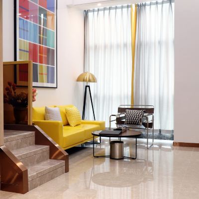 時尚複式大床套房（廚房+烘乾洗衣機） 珠光星御國際公寓（廣州珠江新城御景店）優惠