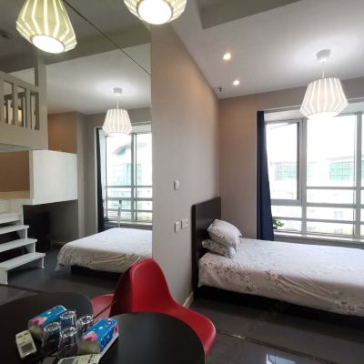 北歐風格複式家庭房 上海新時空小白飯店式公寓優惠