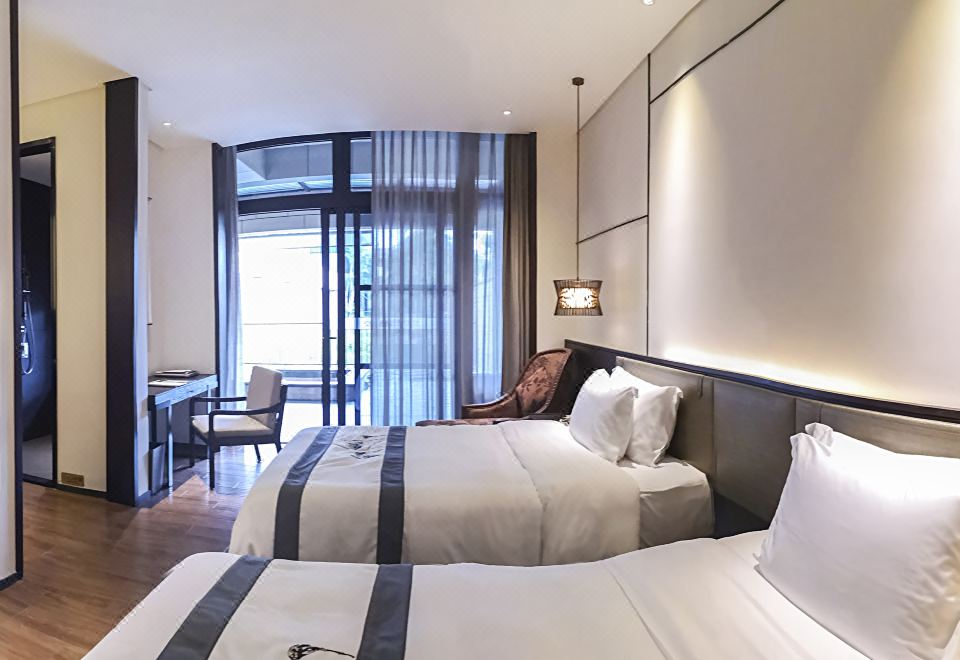 溫泉雙床房丨私家泡池