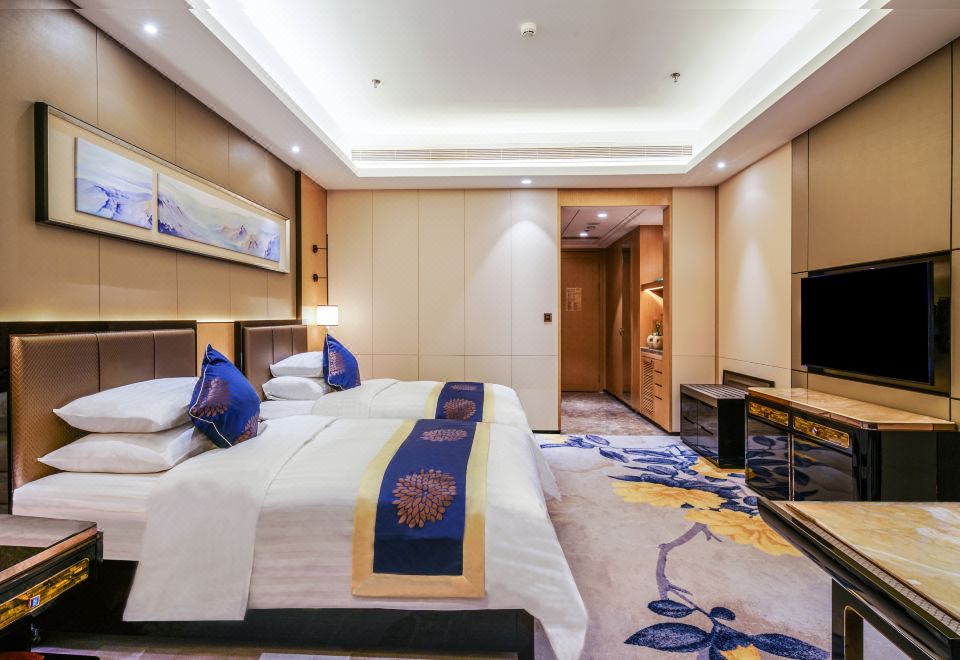 高級雙床房-城市中的園林景緻