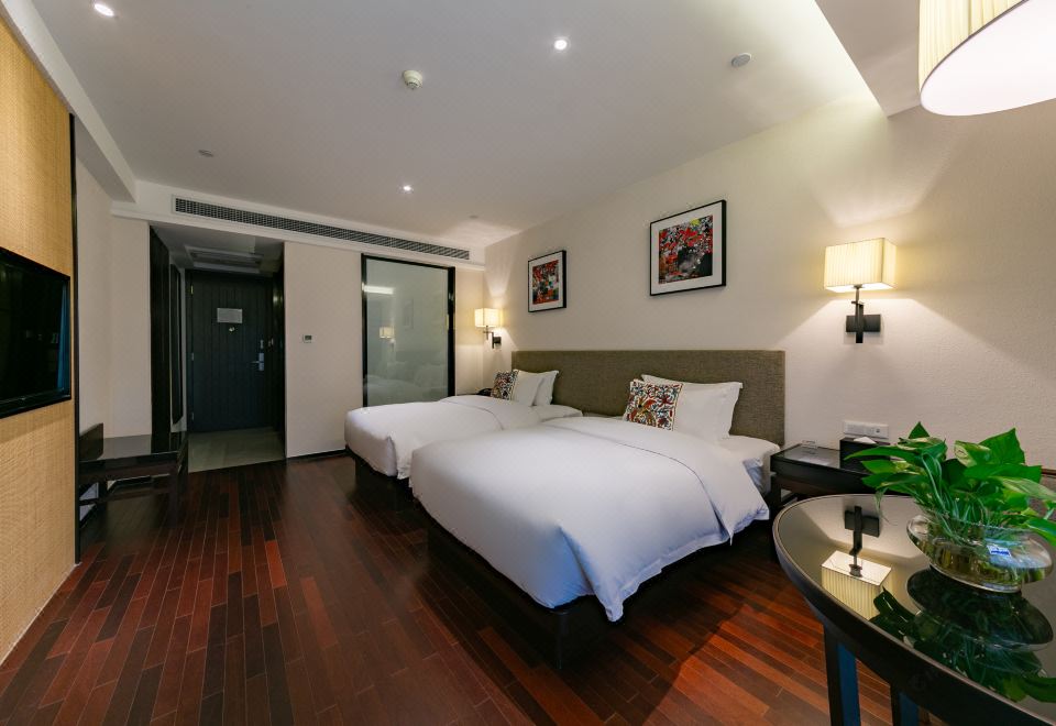 Junting Business Twin Room (Chinese Zen Style + Peaceful Night's Sleep)