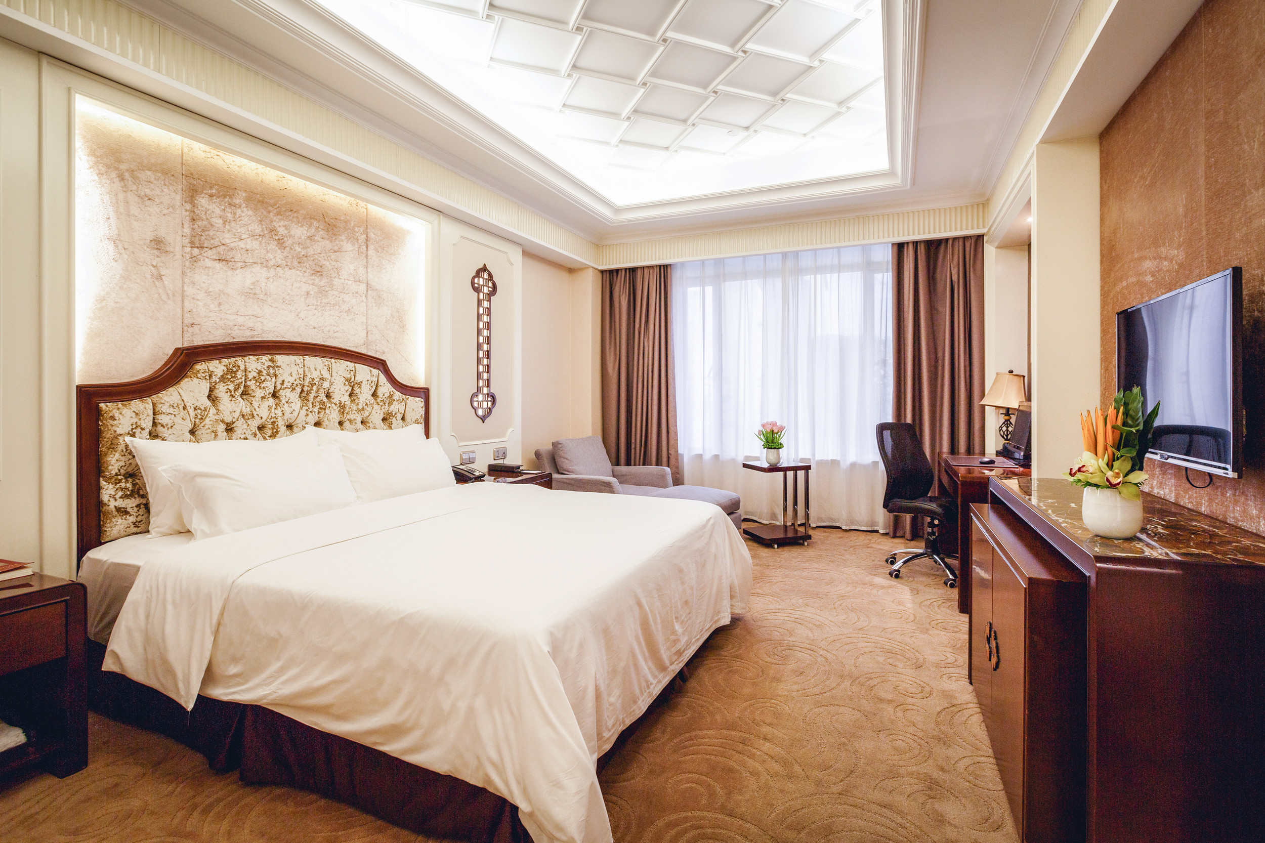 Excemon Ruian Sunshine Hotel豪华大床房（舒适办公区+乾湿分离+静谧好眠）