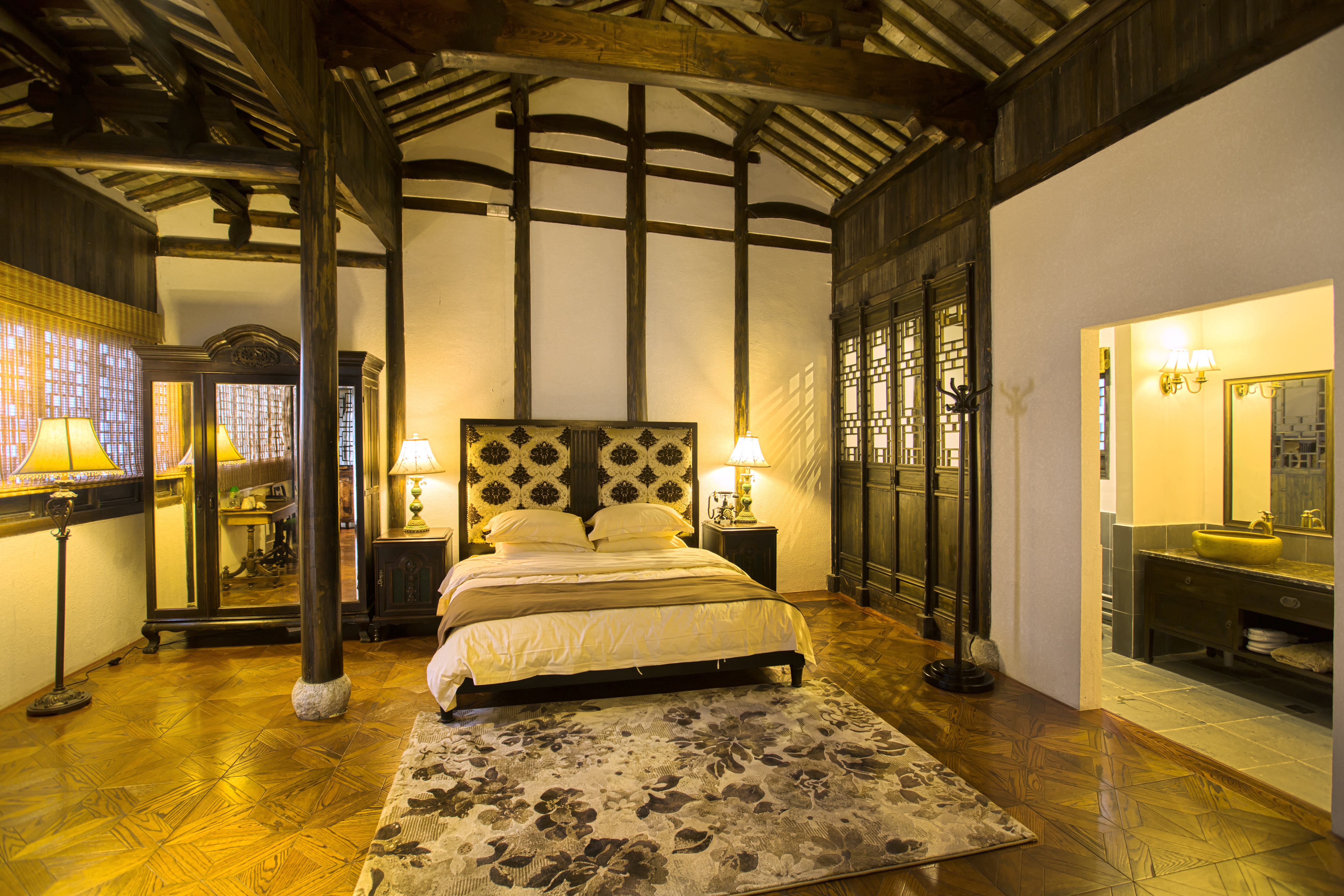 河景·一卧一厅套房（59号）（民国风浴缸+古雅家俱+超大会客厅）