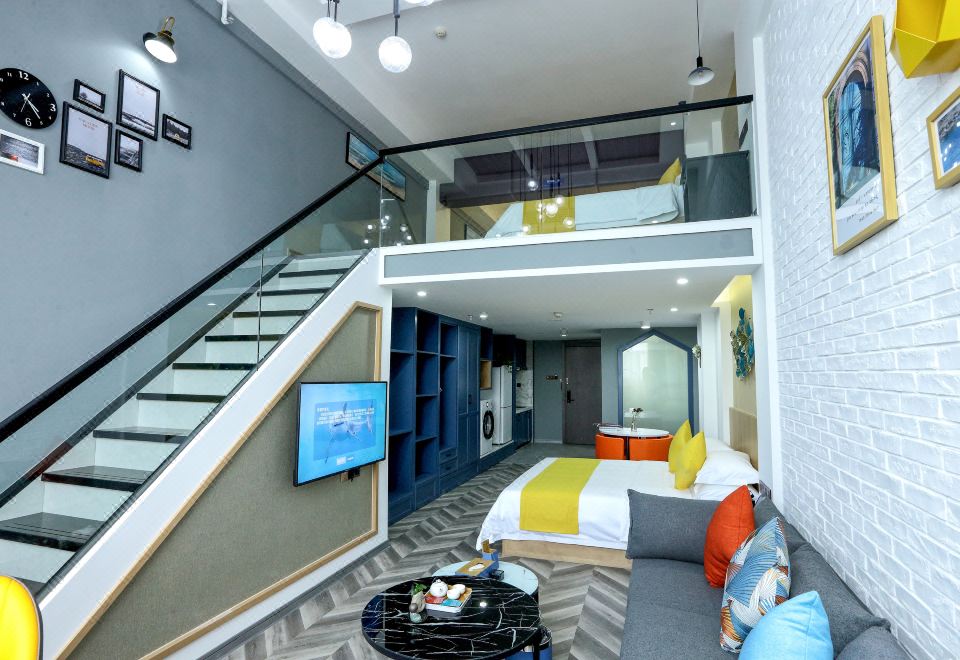 自由天·Loft三床棋牌大套房【洗衣機+小廚房+冰箱】